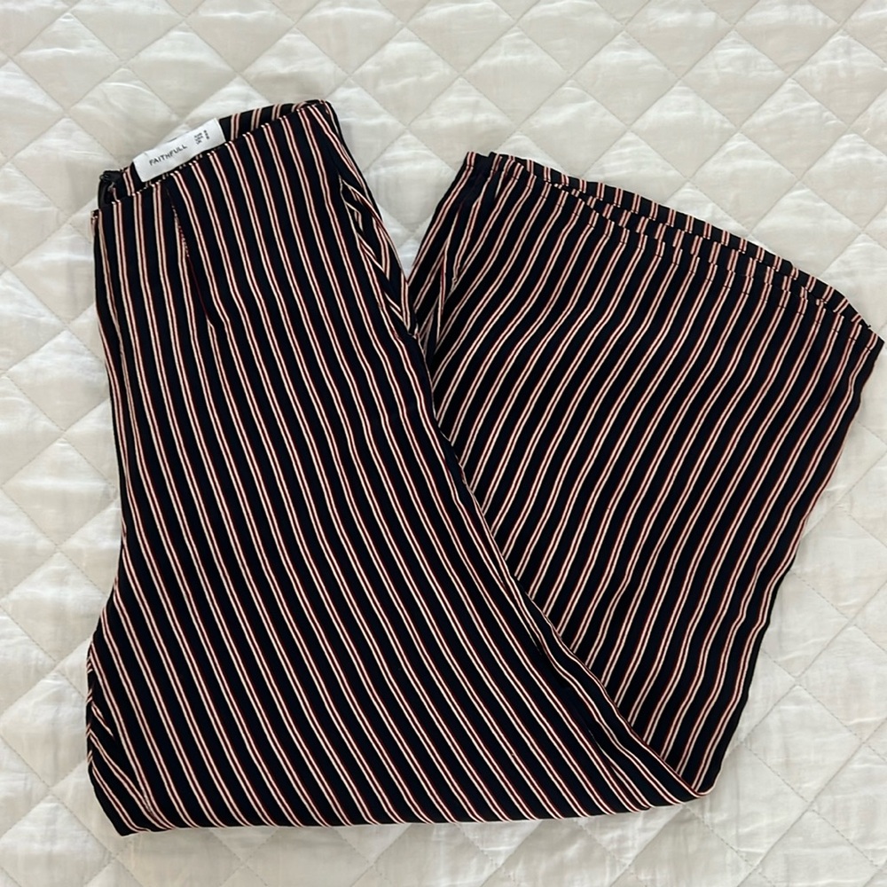Faithfull the Brand Striped Cropped Pants